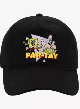 派大星海绵宝宝SpongeBob 刺绣休闲弯沿帽嘻哈棒球帽百搭