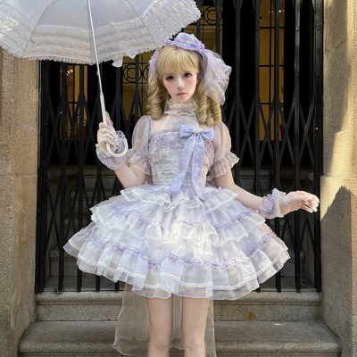 现货【晚安白日梦OP】lolita刺绣小裙子 晚安熊原创
