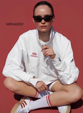 【ATPLAL】韩国MENASOO设计师品牌Runner字母刺绣跑步运动外套