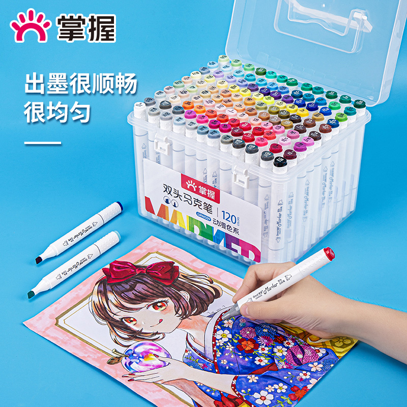 双头马克笔大容量三角笔杆