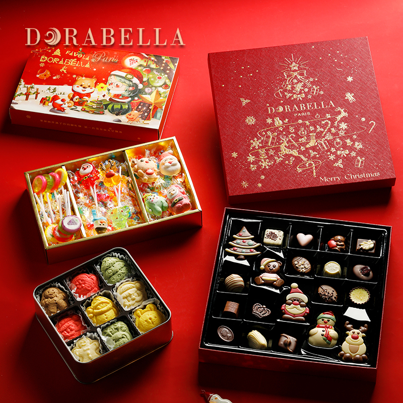 比利时进口巧克力礼盒装送女生男孩儿童糖果小零食盲盒圣诞节礼物