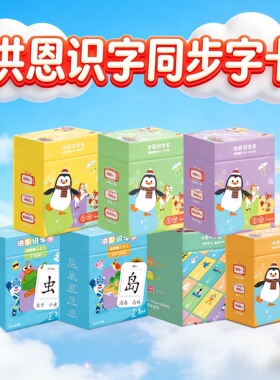 洪恩识字APP同步配套卡片幼儿学前识字卡1300字WiFi7818点读笔