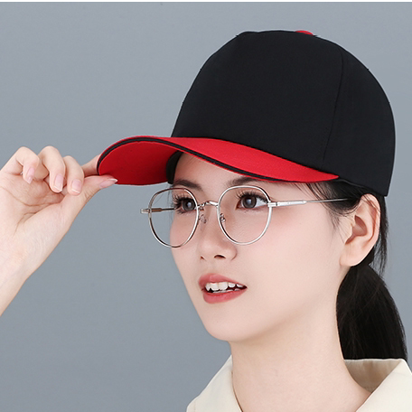 广告拼色网帽餐饮鸭舌帽定制