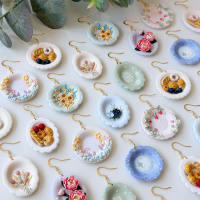 Cross-border new products: Scalloped Edge Plate Polymer Clay earring mold Silicone mold thumbnail 2