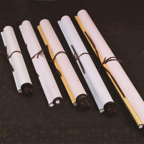 空白中堂生宣熟宣立轴陶瓷书法画