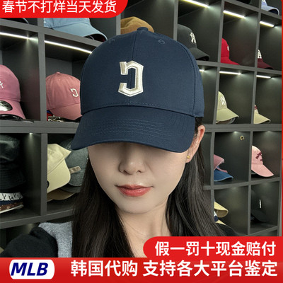 MLB帽子韩国正品男女情侣刺绣休闲运动NY软顶棒球帽新款鸭舌帽