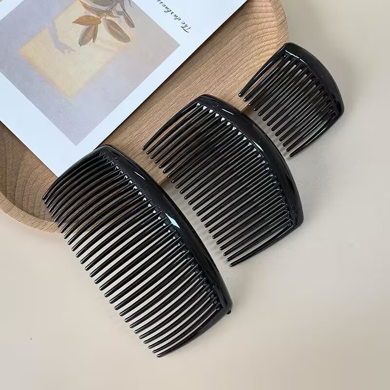 黑色插梳树脂简约刘海结实耐摔