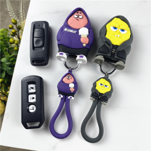 适用本田摩托车ns125la钥匙套lead125新大洲pcx160佛沙350锁匙扣