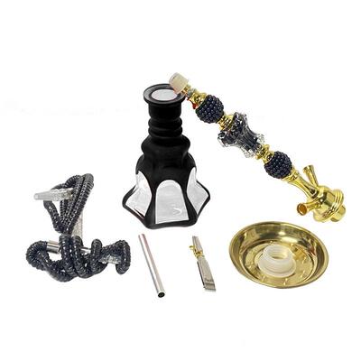 跨境新款阿拉伯玻璃水烟壶ktv酒吧专用爆款全套双管水烟壶hookah