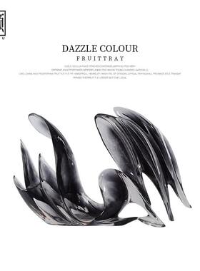 新中式抽象透明雕塑现代艺术品客厅酒店大堂创意摆件装饰品