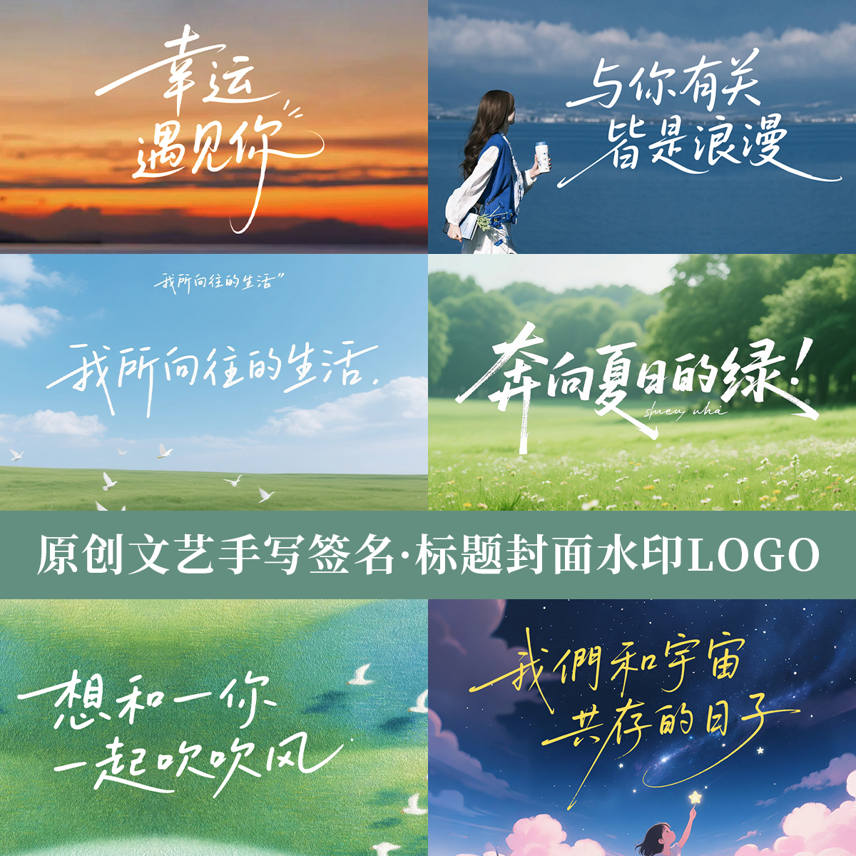 原创logo设计手写书法钢笔字体海报标题封面艺术文字商用头像水印