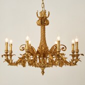 全铜法式 奢华大气客厅餐厅别墅会所大厅卧室蜡烛灯具 复古吊灯欧式