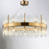 后现代水晶吊灯创意个性 设计师样板房别墅轻奢客厅玻璃不锈钢吊灯