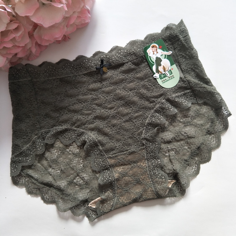 邮粉岱轻薄泡泡蕾丝速干性感条包
