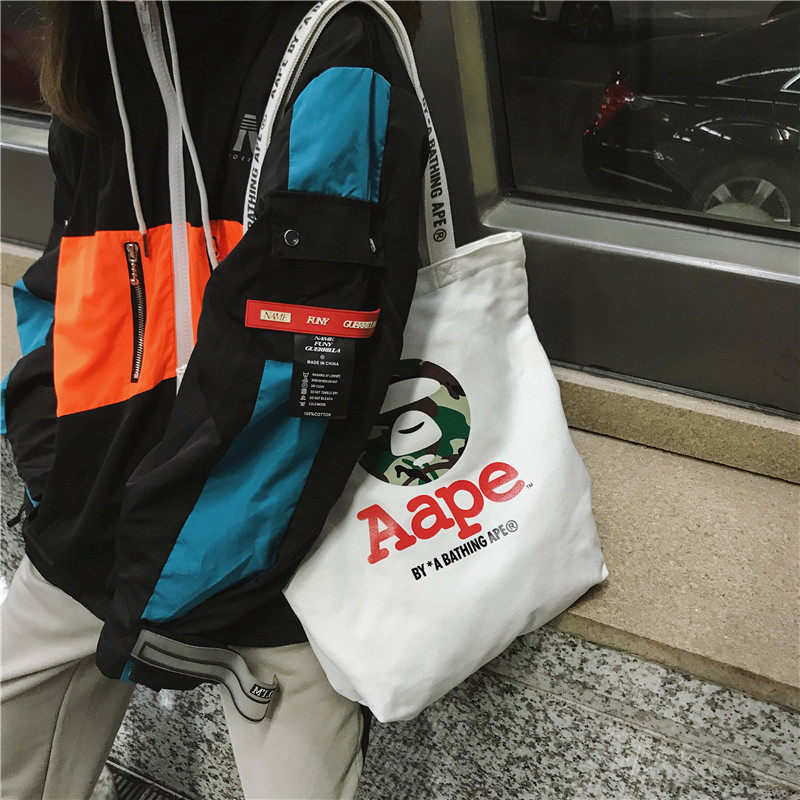 帆布袋慵懒风女学生韩版少女百搭aap大容量单肩简约购物手提布袋在类目 箱包皮具/热销女包/男包, 女士包袋中 - 来自Buy2taobao.com提供专业的淘宝代购服务