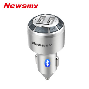 纽曼C53蓝牙车载MP3播放器插卡U盘充电手机接听电话快充点烟器