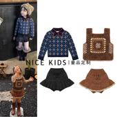 裤 女童宝宝复古提花领结毛衣花纹针织衫 裙 24年秋冬MP系列 ins爆款