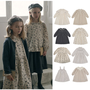 连衣裙 全棉印花刺绣女童碎花长袖 ins爆款 2024秋冬LOU系列