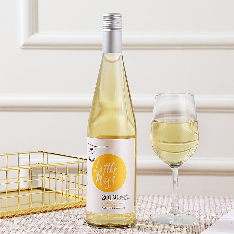 小众精品酒庄马其顿原瓶进口红酒10.5度小仙女半甜白半干葡萄酒