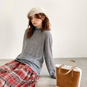 2025秋冬新款 CRISP日系穿搭高领轻薄内搭打底衫 女叠穿微透针织衫