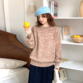 新款 CRISP日系杂色套头针织衫 打底内搭女慵懒巨好看毛衣2025冬季