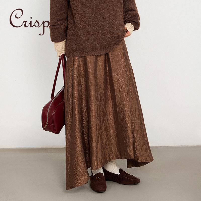 CRISP日系醋酸天丝a字半身裙