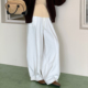 女宽松慵懒风休闲裤 长裤 2025秋季 CRISP日系穿搭木耳边阔腿裤 新款