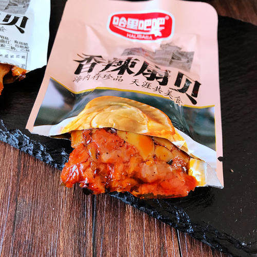 特产营养健康炭烧扇贝肉即食蒜蓉香辣3种口味小包装麻辣小海鲜批