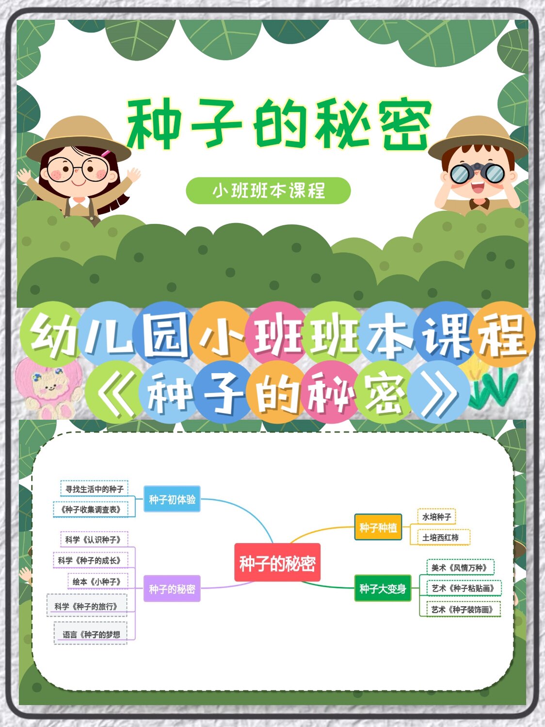 幼儿园小班班本课程《种子的秘密》ppt