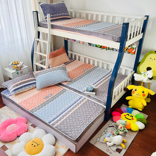 秋冬天牛奶绒子母床一米二一米五1米35三层加厚夹棉床笠1米x2米