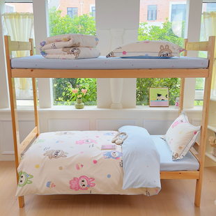 全棉儿童房女童1米35床品床笠款135床上四件套男生1米2床上三件套