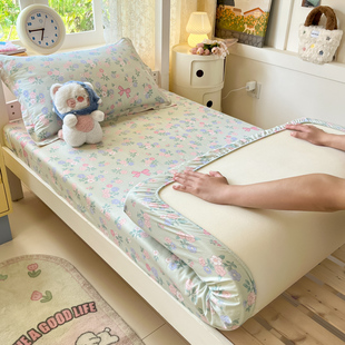 全棉儿童棕垫薄床垫专用1米35床品1米2床笠款 床单女童135cmx200cm