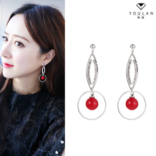 天使之泪时尚气质个性小众法式设计感耳环圈圈无需耳洞戴的耳夹女