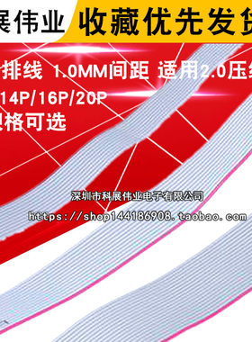 FC灰排线 1.0MM间距 FC-10P/14P/16P/20/30P适用于FC-2.0mm压线头