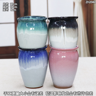 清仓热销款 粗陶老桩复古做旧流釉陶瓷花盆绿植多肉拼盘厂家直售