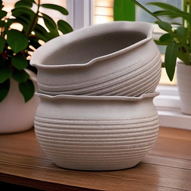 黑陶粗陶罐组合三角梅透气紫砂盆