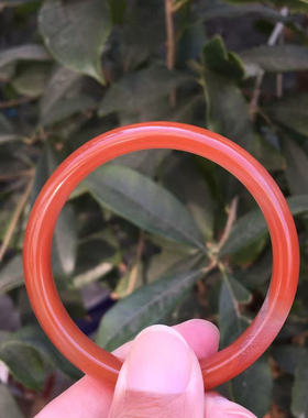 天然南红玛瑙手镯樱桃红美人镯