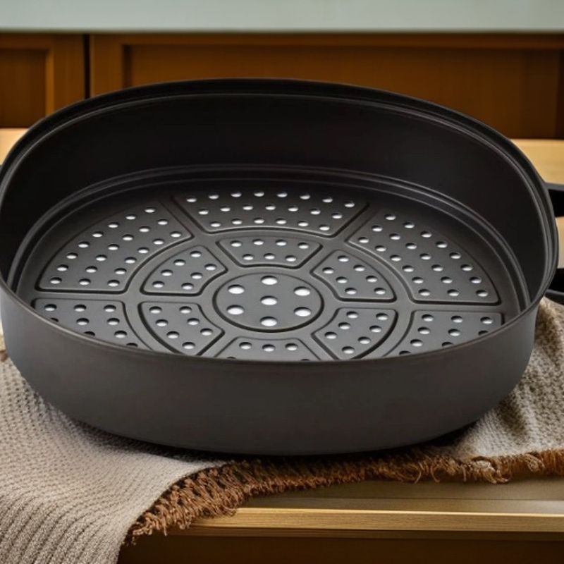 钛合金不粘方形蒸笼家用32加厚蒸屉钛极岩铸炒锅蒸格蒸馒头蒸包子