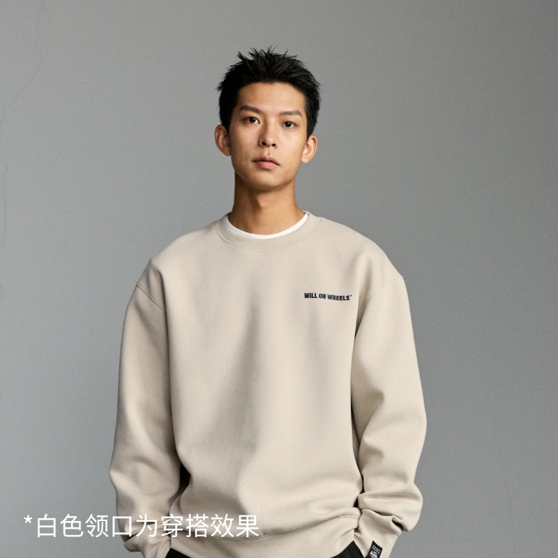 意志驱动美式重磅圆领卫衣