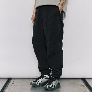 轻便休闲裤 潮牌美式 男大家车 双层折叠束脚裤 WOW意志驱动夏季
