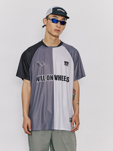 WOW意志驱动【驾驶学院24号运动T恤】美式复古球衣球服潮牌男