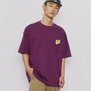 出车改装 WOW意志驱动 秀改件 美式 T恤潮牌男女 贴布绣情侣短袖