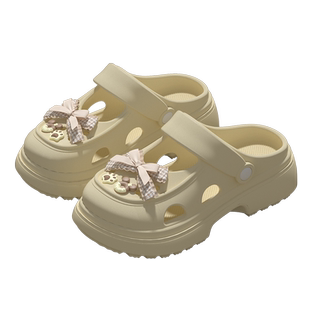 厚底洞洞鞋女可爱踩屎感外穿夏季ins学生玛丽珍防滑增高包头拖鞋