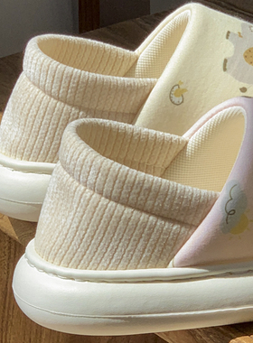 孕妇月子鞋秋冬91011月份产妇产后居家软底包跟棉拖鞋女冬天厚底