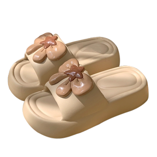 可爱蝴蝶星拖鞋女夏季增高室内家居厚底少女心外穿网红踩屎感软底