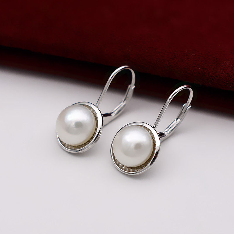 淡水真珍珠纯银耳钉百搭