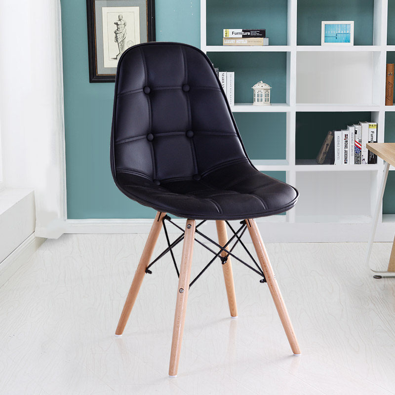 伊姆斯实木皮革餐椅 北欧创意时尚现代简约休闲椅 电脑办公书桌椅在类目 住宅家具, 坐具类, 椅类, 餐椅中 - 来自Buy2taobao.com提供专业的淘宝代购服务