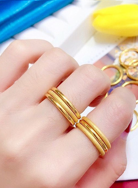 24k黄金三生三世黄金黄金戒指