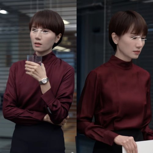 高贵酒红色优雅气质女衬衫