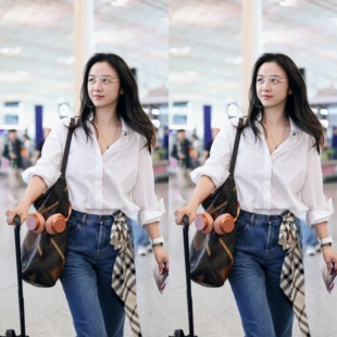 「穿衬衫的季节」白色长袖宽松休闲衬衫女抗皱通勤衬衣简约书卷气